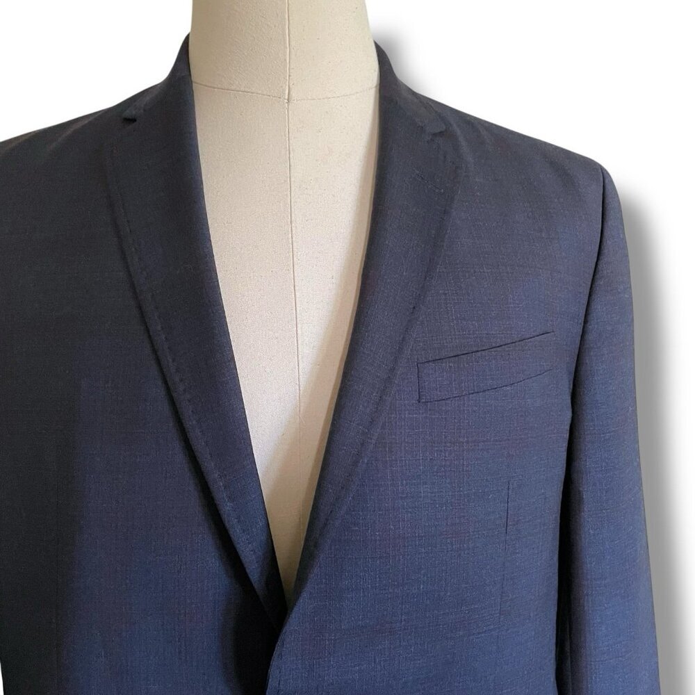 Ted Baker Endurance Jay Blazer Sz 42R Charcoal Gray Plaid Two Button Sport Coat - Picture 4 of 8